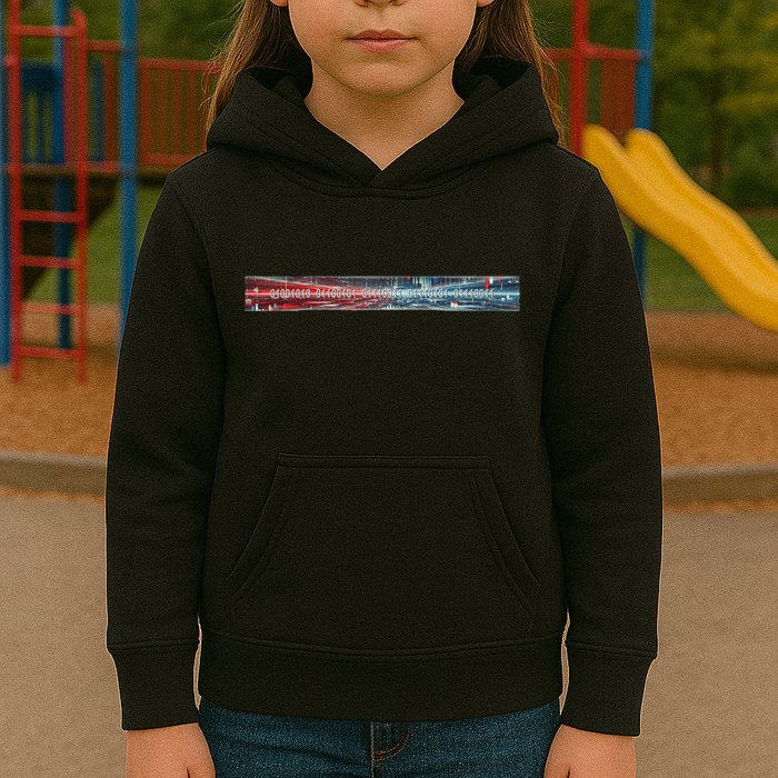 Binary Code Hidden Message Kids Hoodie
