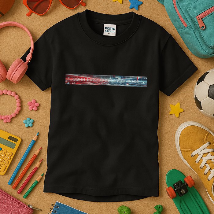 Binary Code Hidden Message Kids T-Shirt