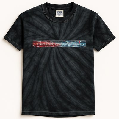 Binary Code Hidden Message Kids Tie-Dye T-Shirt