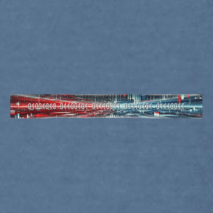 Binary Code Hidden Message Garment-Dyed Sweatshirt