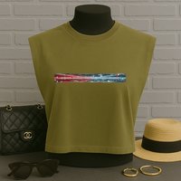 Binary Code Hidden Message Garment-Dyed Women's Muscle Tee