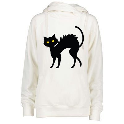 Black Cat Halloween Black Cats Womens Funnel Neck Pullover Hood