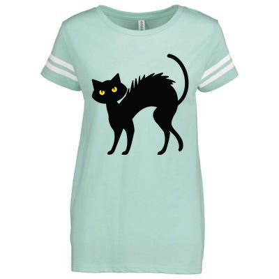 Black Cat Halloween Black Cats Enza Ladies Jersey Football T-Shirt