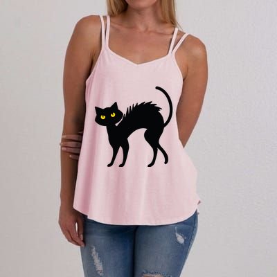 Black Cat Halloween Black Cats Women's Strappy Tank