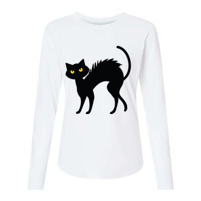 Black Cat Halloween Black Cats Womens Cotton Relaxed Long Sleeve T-Shirt