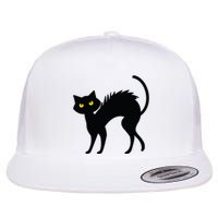 Black Cat Halloween Black Cats Flat Bill Trucker Hat