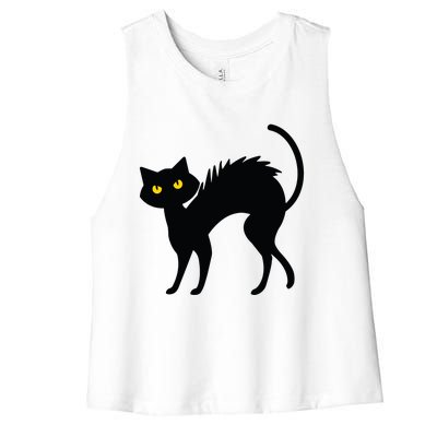 Black Cat Halloween Black Cats Women's Racerback Cropped Tank