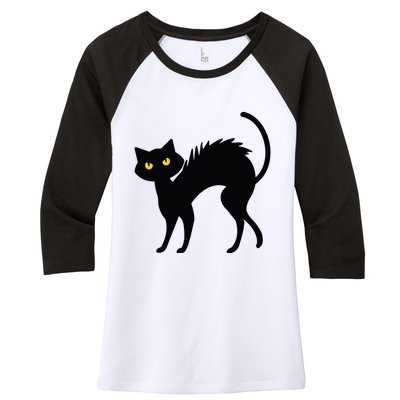 Black Cat Halloween Black Cats Women's Tri-Blend 3/4-Sleeve Raglan Shirt