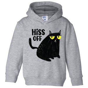 Black Cat Hiss Off For Men Women Meow Cat Gifts Toddler Hoodie