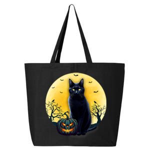 Black Cat Halloween Pumpkin Costume 25L Jumbo Tote