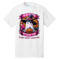 Breast Cancer Halloween In October We Wear Ghost Witch Tall T-Shirt