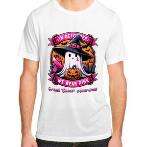 Breast Cancer Halloween In October We Wear Ghost Witch Adult ChromaSoft Performance T-Shirt