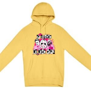 Breast Cancer Horror Movie Characters Halloween Premium Pullover Hoodie