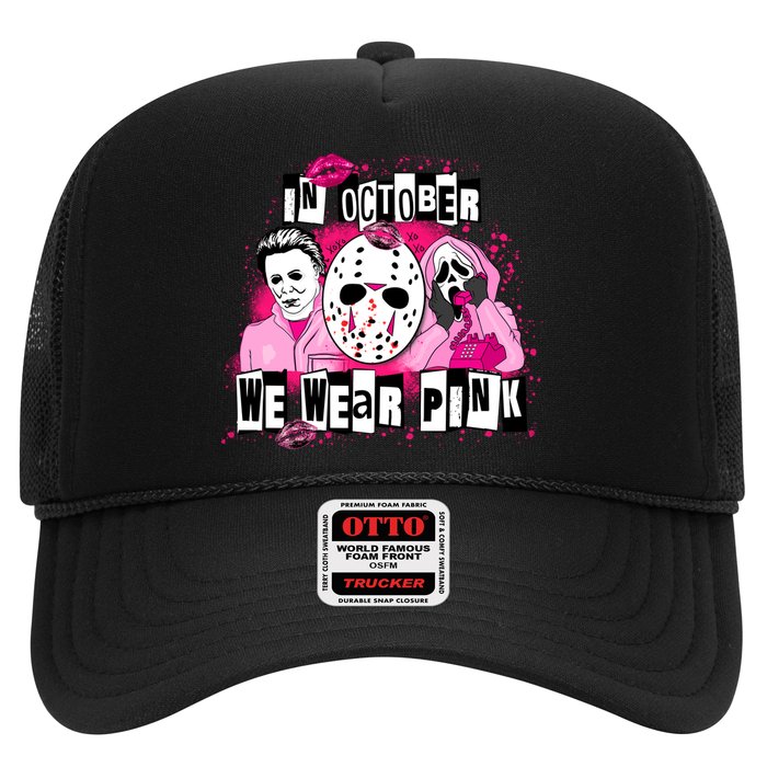 Breast Cancer Horror Movie Characters Halloween Trucker Hat