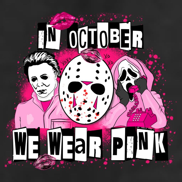 Breast Cancer Horror Movie Characters Halloween Trucker Hat