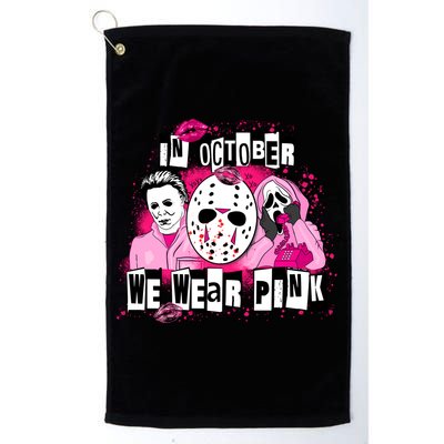 Breast Cancer Horror Movie Characters Halloween Golf Towel