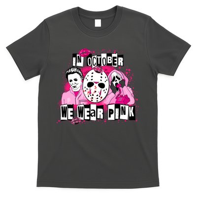 Breast Cancer Horror Movie Characters Halloween T-Shirt