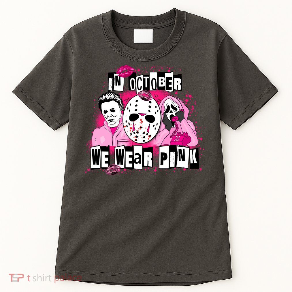 Breast Cancer Horror Movie Characters Halloween Tall T-Shirt