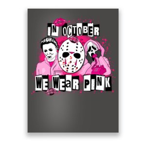 Breast Cancer Horror Movie Characters Halloween Poster