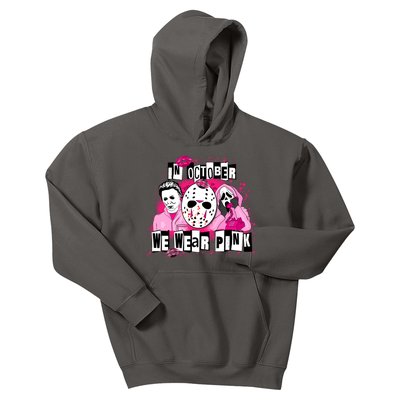 Breast Cancer Horror Movie Characters Halloween Kids Hoodie