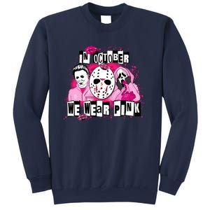 Breast Cancer Horror Movie Characters Halloween Sweatshirt