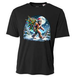 Bigfoot Christmas Holiday Sasquatch Xmas Cooling Performance Crew T-Shirt