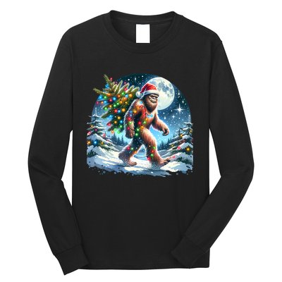 Bigfoot Christmas Holiday Sasquatch Xmas Long Sleeve Shirt