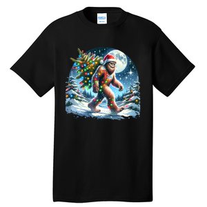 Bigfoot Christmas Holiday Sasquatch Xmas Tall T-Shirt