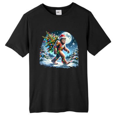 Bigfoot Christmas Holiday Sasquatch Xmas Tall Fusion ChromaSoft Performance T-Shirt