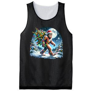 Bigfoot Christmas Holiday Sasquatch Xmas Mesh Reversible Basketball Jersey Tank