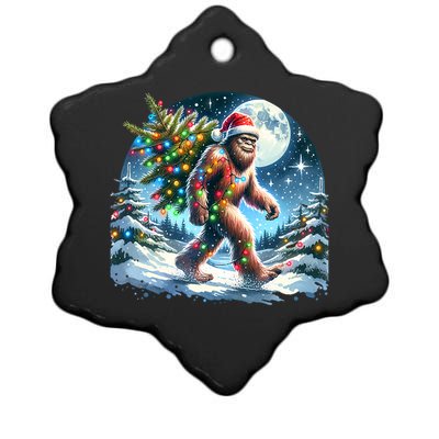 Bigfoot Christmas Holiday Sasquatch Xmas Ceramic Star Ornament