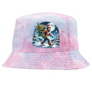 Bigfoot Christmas Holiday Sasquatch Xmas Tie-Dyed Bucket Hat