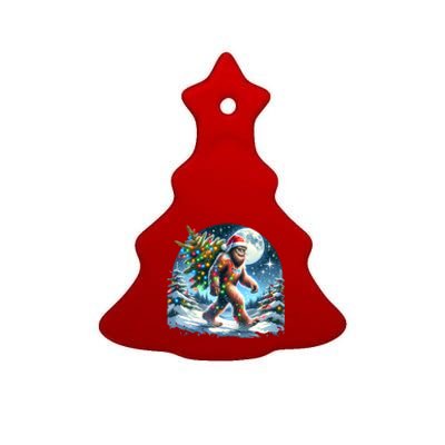 Bigfoot Christmas Holiday Sasquatch Xmas Ceramic Tree Ornament