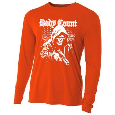 Body Count Hooded Skull Cooling Performance Long Sleeve Crew