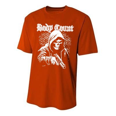 Body Count Hooded Skull Performance Sprint T-Shirt