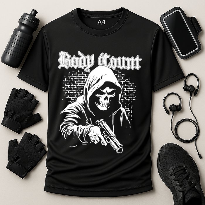 Body Count Hooded Skull Cooling Performance Crew T-Shirt