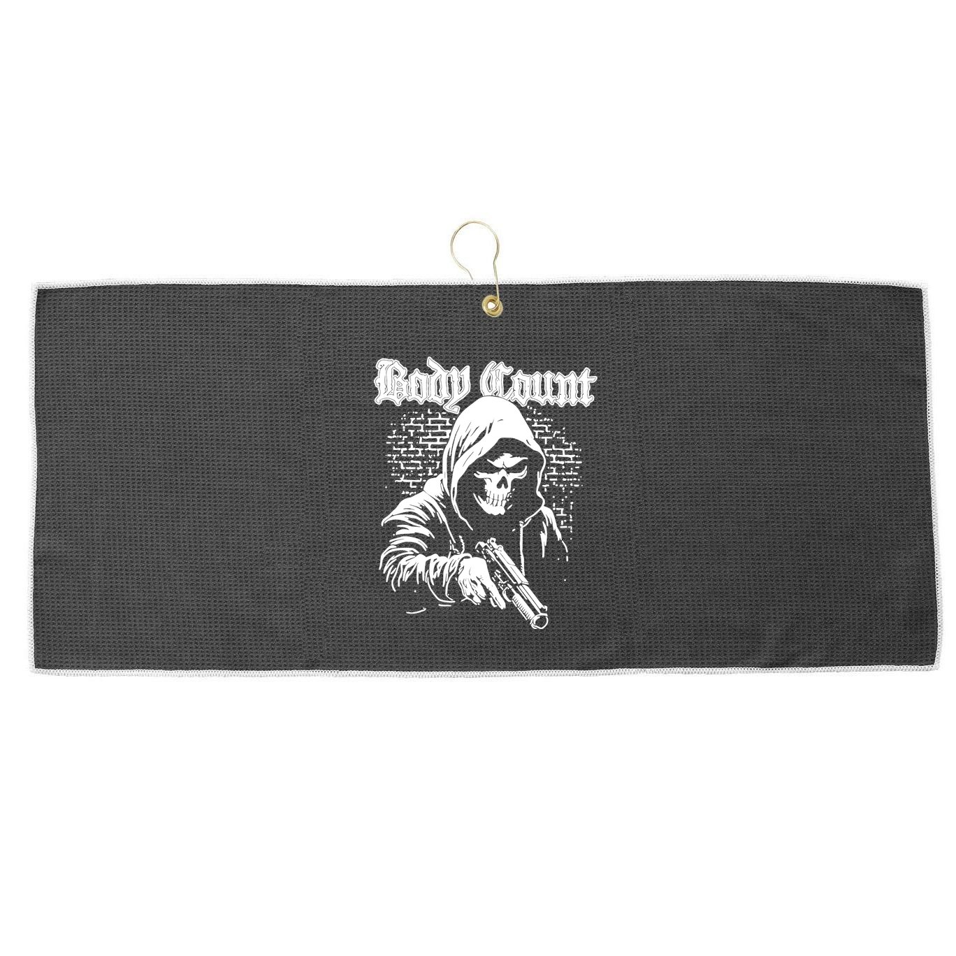 Body Count Hooded Skull Large Microfiber Waffle Golf Towel