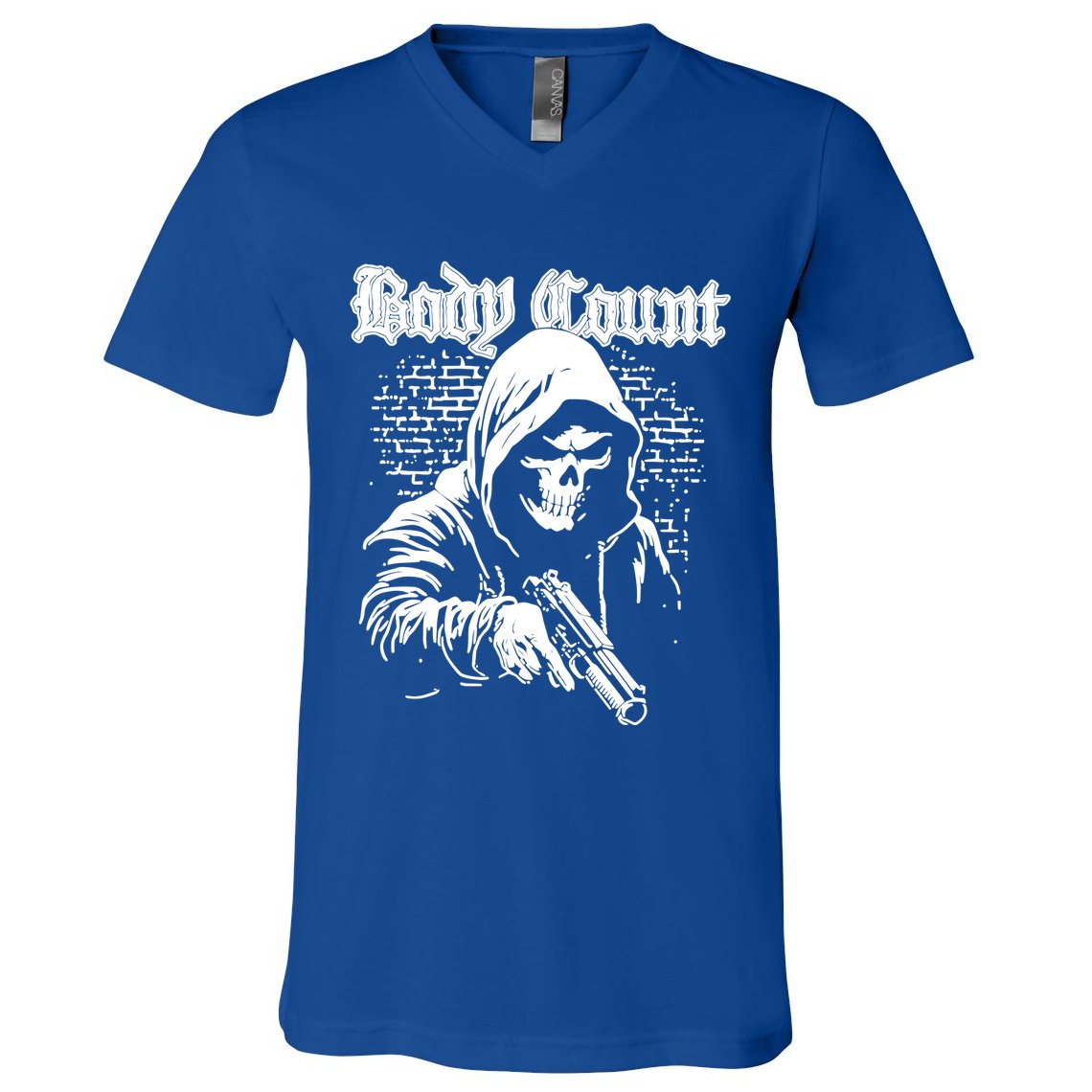 Body Count Hooded Skull V-Neck T-Shirt