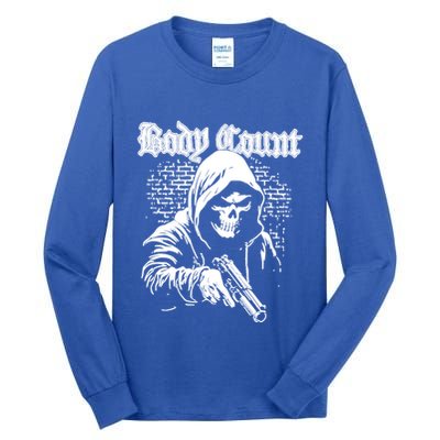 Body Count Hooded Skull Tall Long Sleeve T-Shirt