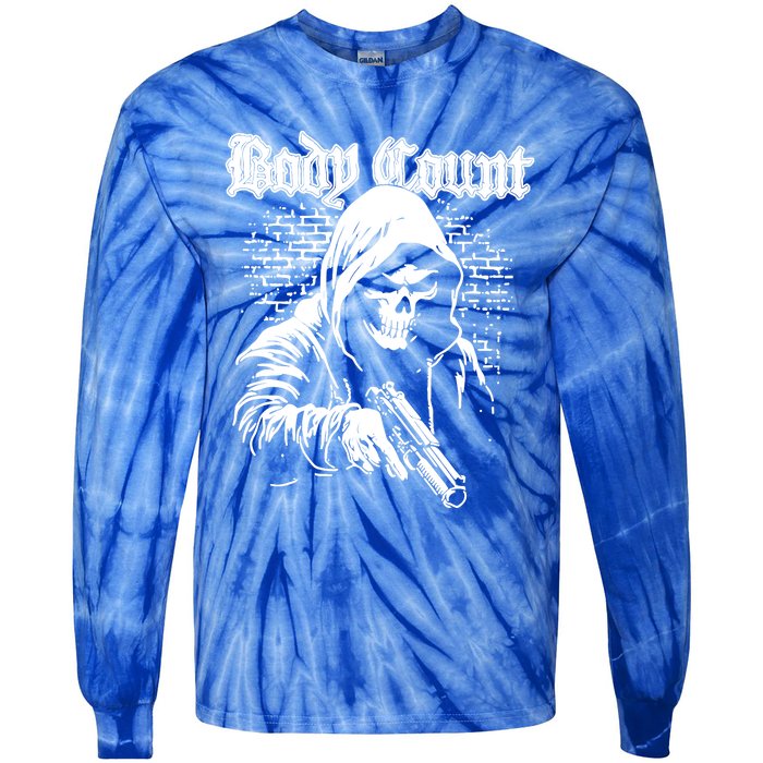 Body Count Hooded Skull Tie-Dye Long Sleeve Shirt