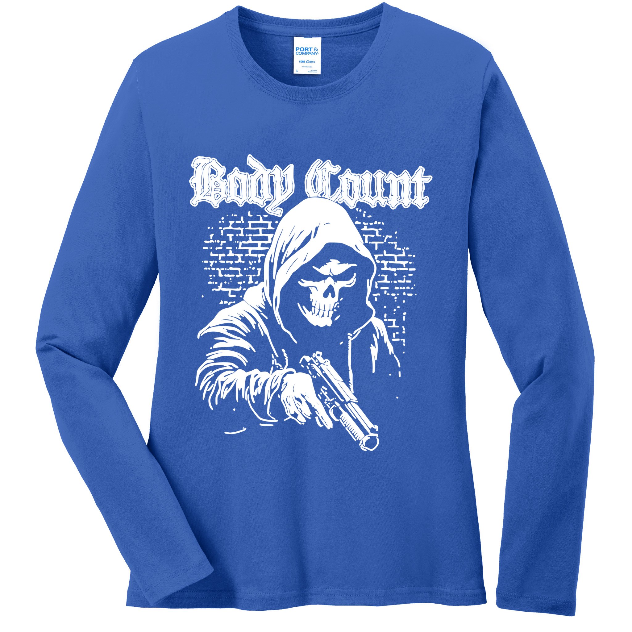 Body Count Hooded Skull Ladies Long Sleeve Shirt