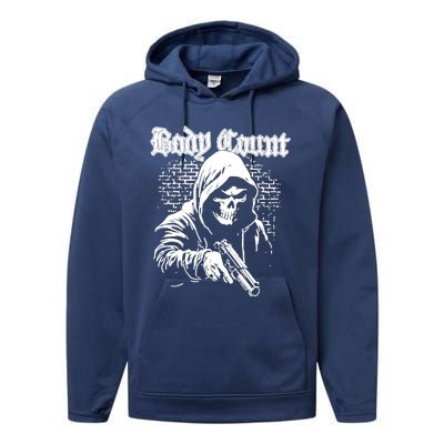 Body Count Hooded Skull Performance Fleece Hoodie