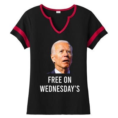 Biden Campaign Hawks ‘Free On Wednesdays Ladies Halftime Notch Neck Tee