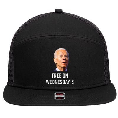 Biden Campaign Hawks ‘Free On Wednesdays 7 Panel Mesh Trucker Snapback Hat