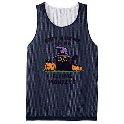 Back Cat Halloween DonT Make Me Get My Flying Monkeys Mesh Reversible Basketball Jersey Tank