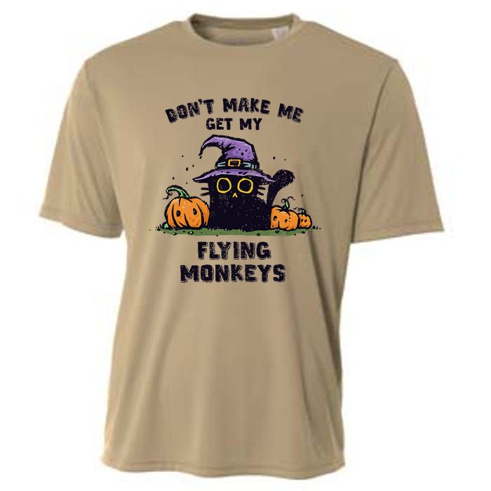 Back Cat Halloween DonT Make Me Get My Flying Monkeys Cooling Performance Crew T-Shirt