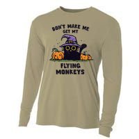 Back Cat Halloween DonT Make Me Get My Flying Monkeys Cooling Performance Long Sleeve Crew