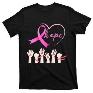 Breast Cancer Hope Heart Ribbon Resilient Hope 2024 Premium T-Shirt