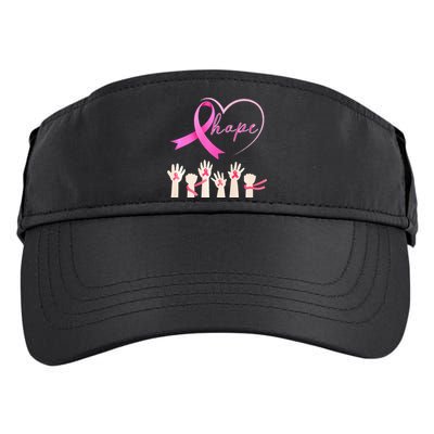 Breast Cancer Hope Heart Ribbon Resilient Hope 2024 Premium Adult Drive Performance Visor