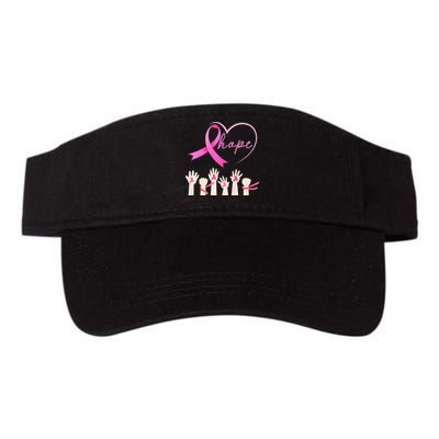 Breast Cancer Hope Heart Ribbon Resilient Hope 2024 Premium Valucap Bio-Washed Visor